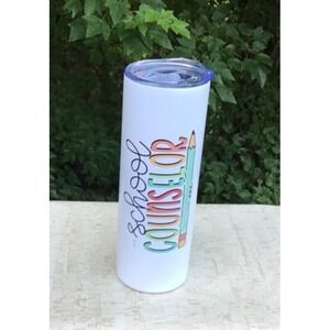 School Counselor Tumbler, Designer Tumbler, School Counselor Gift